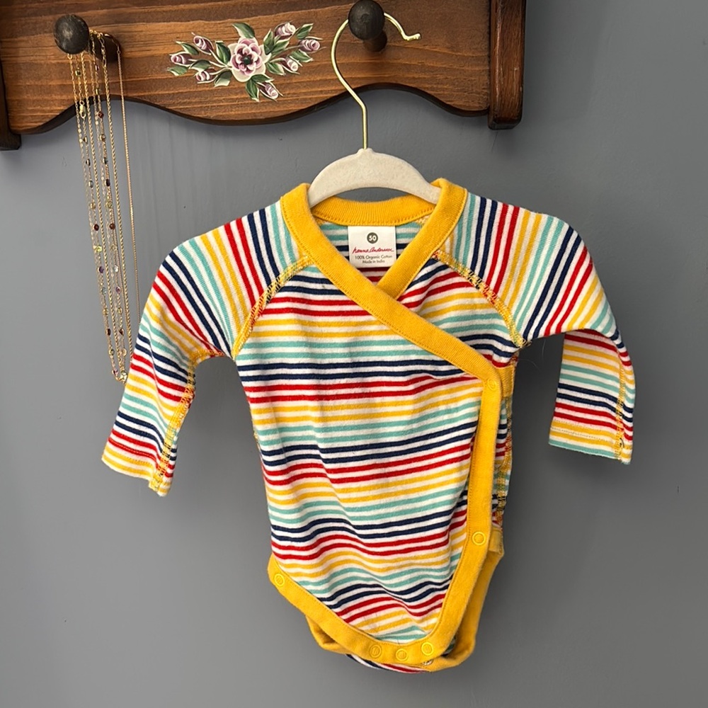 Hanna Andersson Striped Baby Onesie